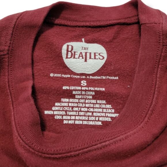 The Beatles Sweatshirt Size Small SM The Beatles Abbey Road Graphic Print Floral - Picture 5 of 5